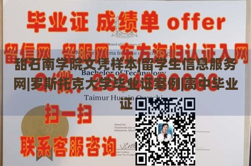 甜石南学院文凭样本|留学生信息服务网|罗斯托克大学毕业证案例|高中毕业证